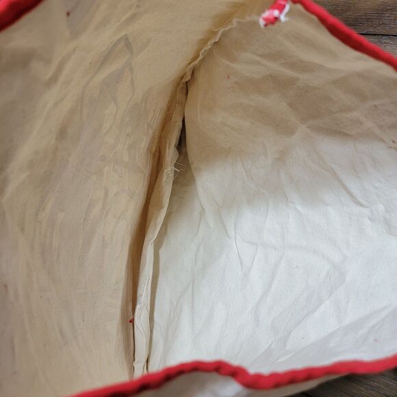 Del Sol Canvas Tote / Bag Large Logo Red Handles - Picture 5 of 8